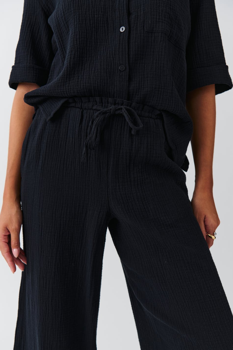 Gauze trousers - Noir