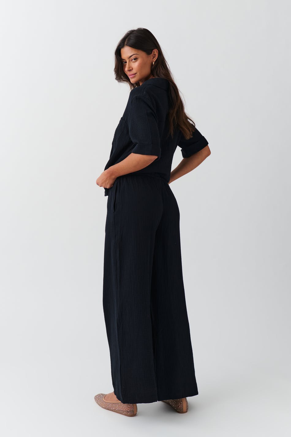Gauze trousers - Noir