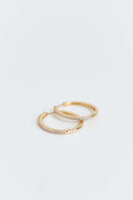 Rhinestone hoops earrings