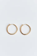 Rhinestone hoops earrings