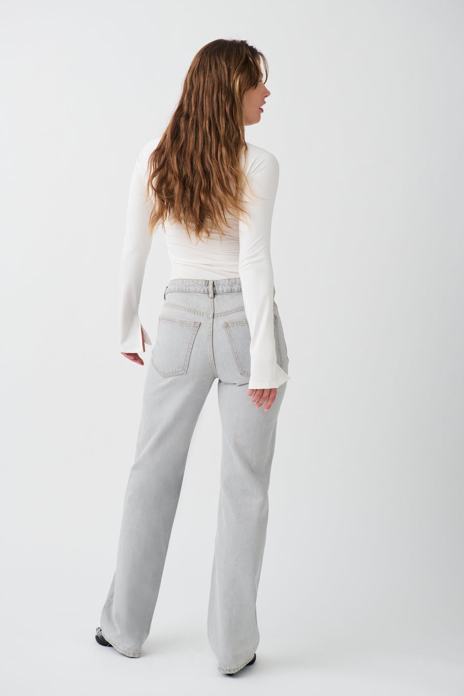 Full length jeans - Gris clair