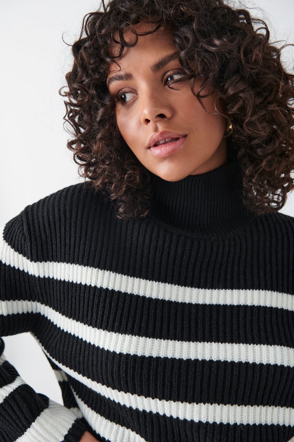Turtleneck knit sweater - Multicolore