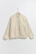 Linen blend bomber jacket - Zen blue