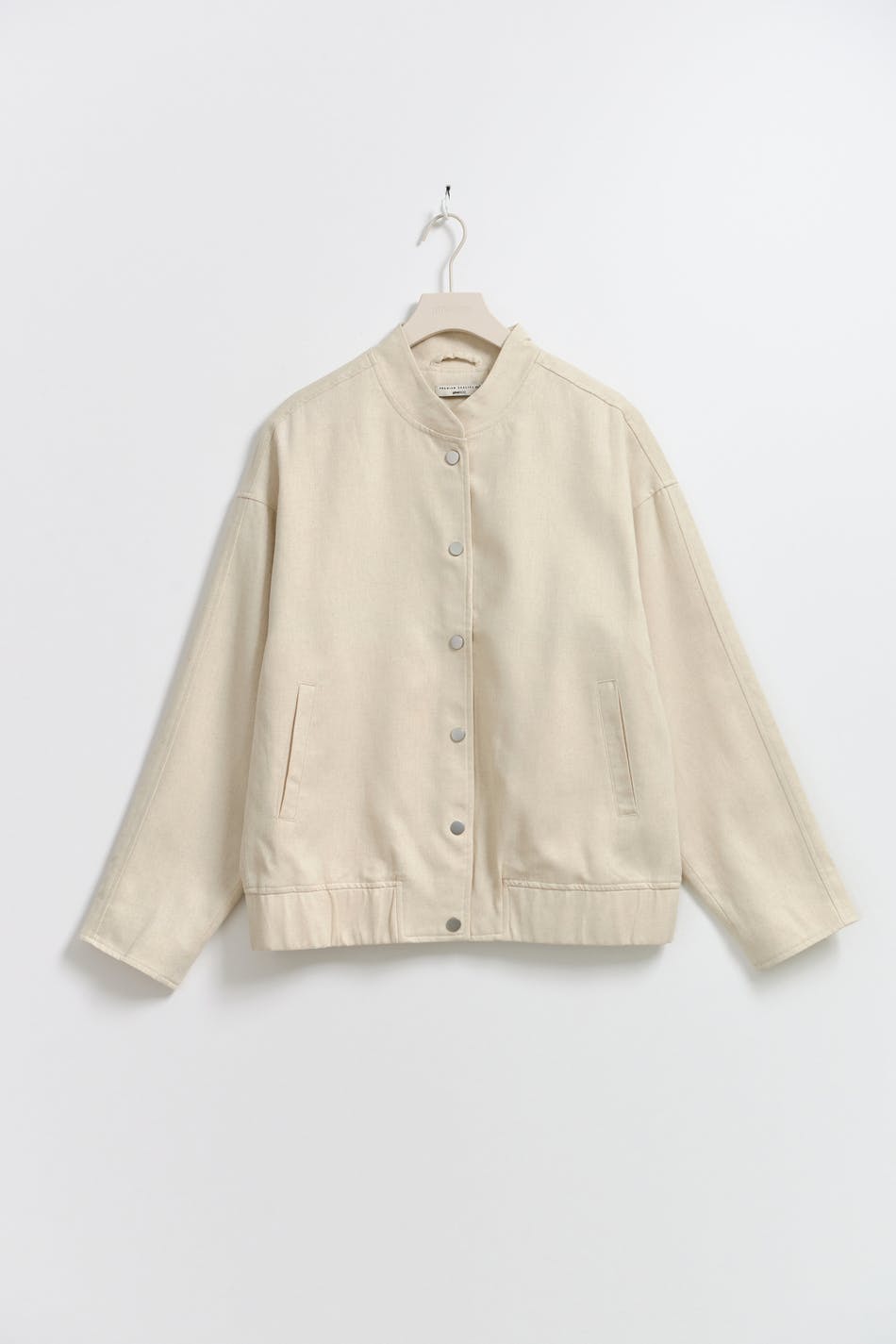 Linen blend bomber jacket - Zen blue