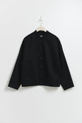 Linen blend bomber jacket