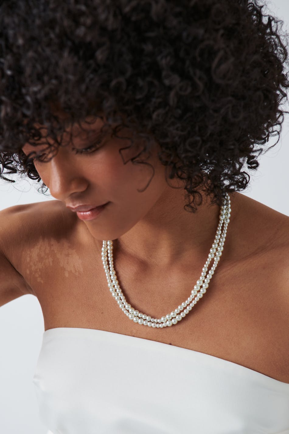 Long pearl necklace - Blanc cassé