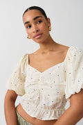 Puff sleeve blouse - Creme