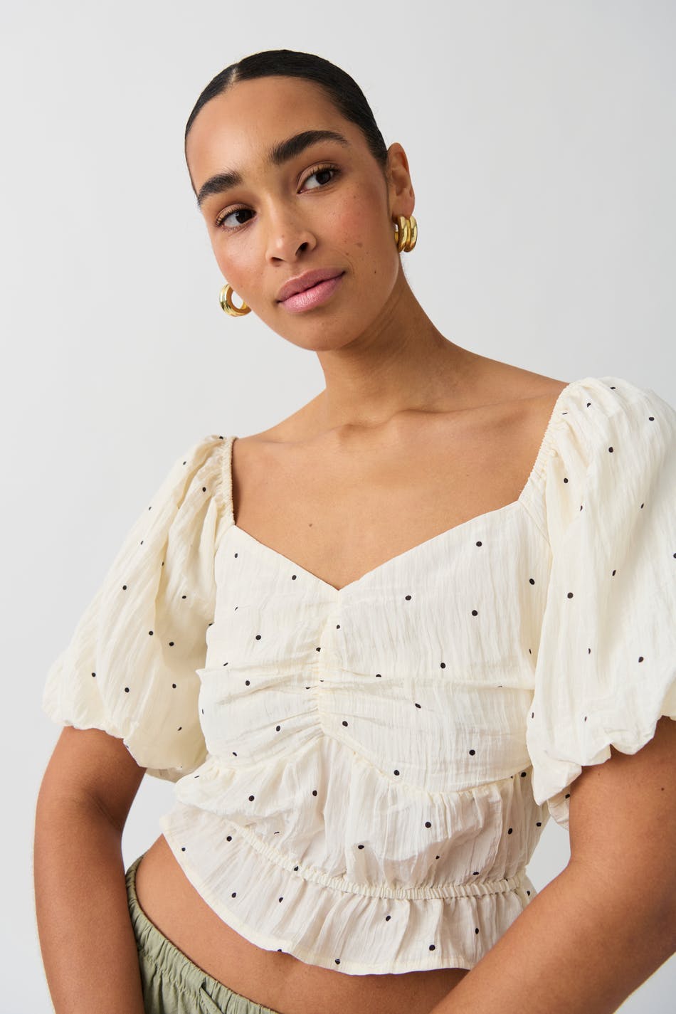 Puff sleeve blouse - Creme