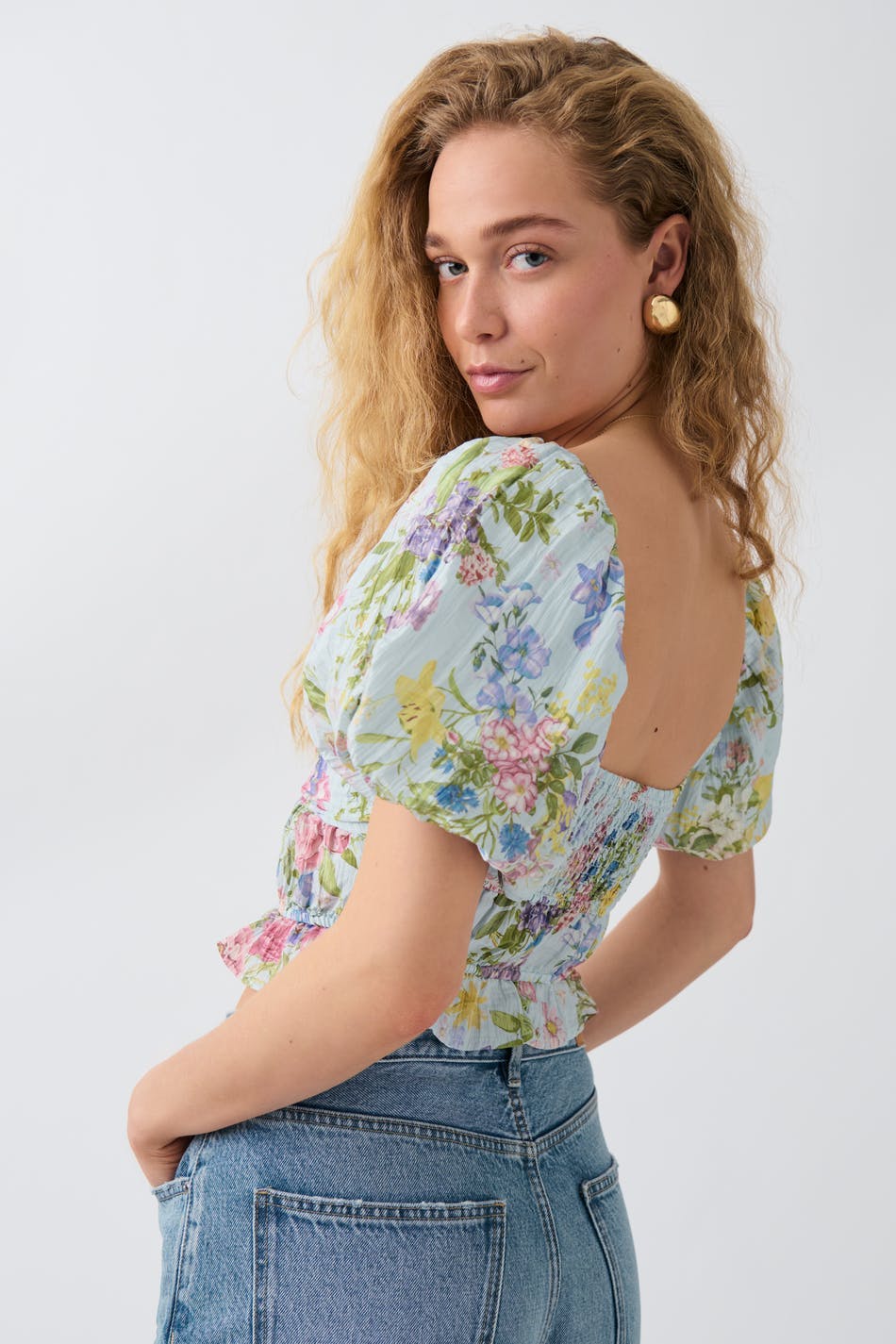 Puff sleeve blouse - Crème