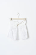 Twisted anglaise top - Blanc