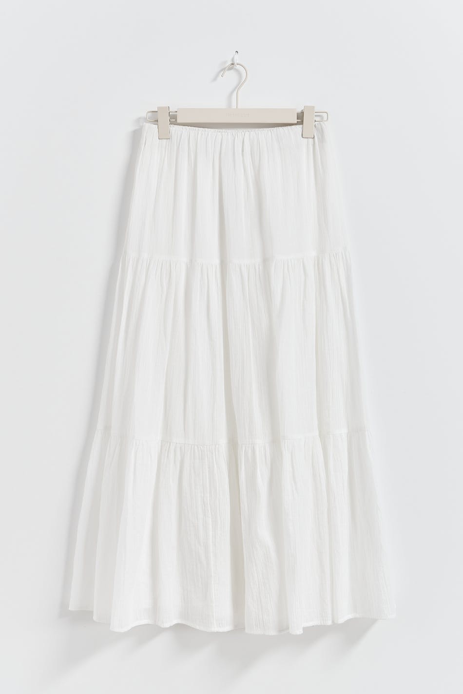 maxi cotton skirt - Blanc