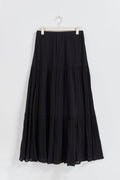 maxi cotton skirt - Noir