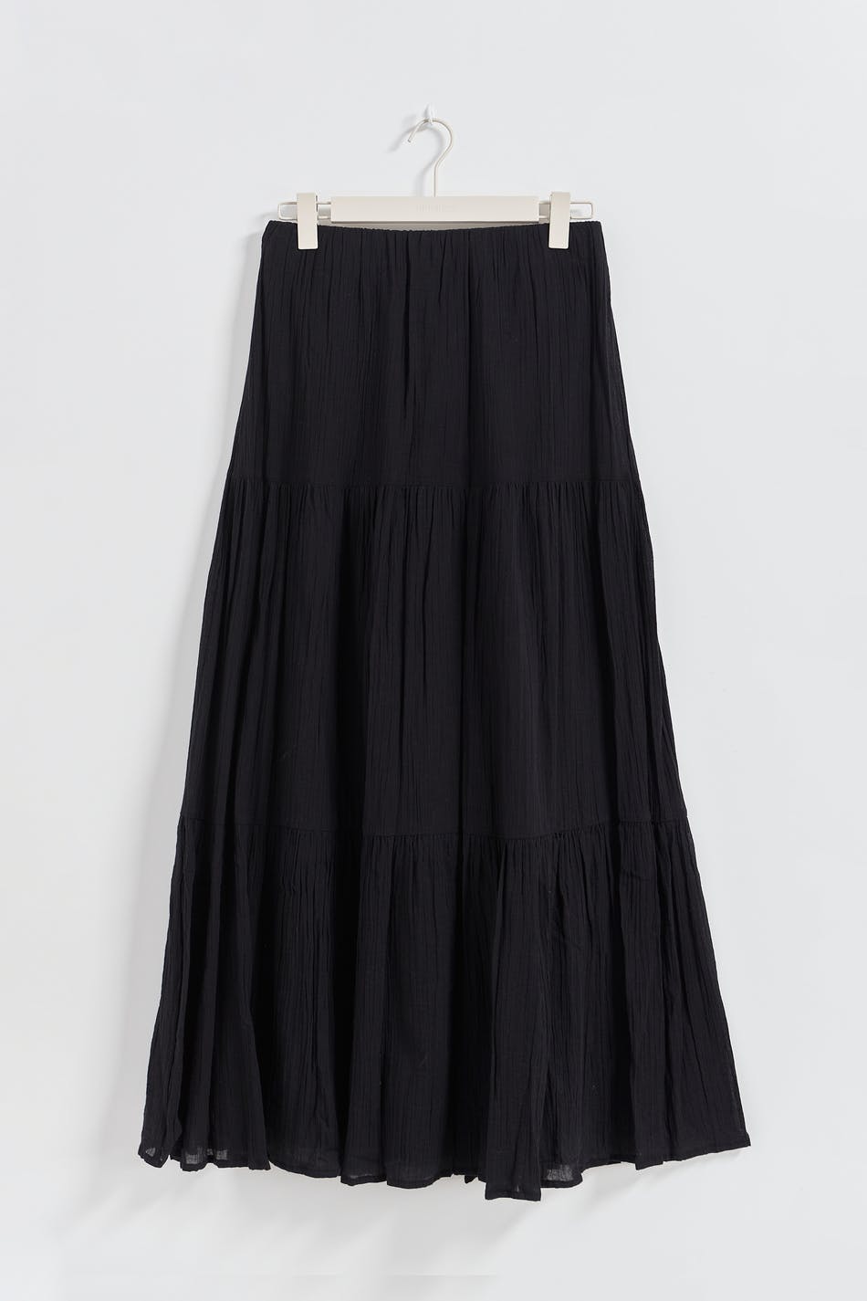 maxi cotton skirt - Noir