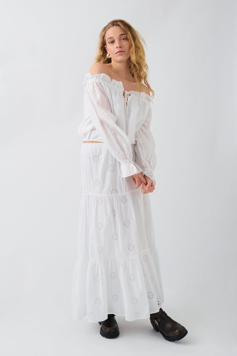 Off shoulder blouse - Blanc