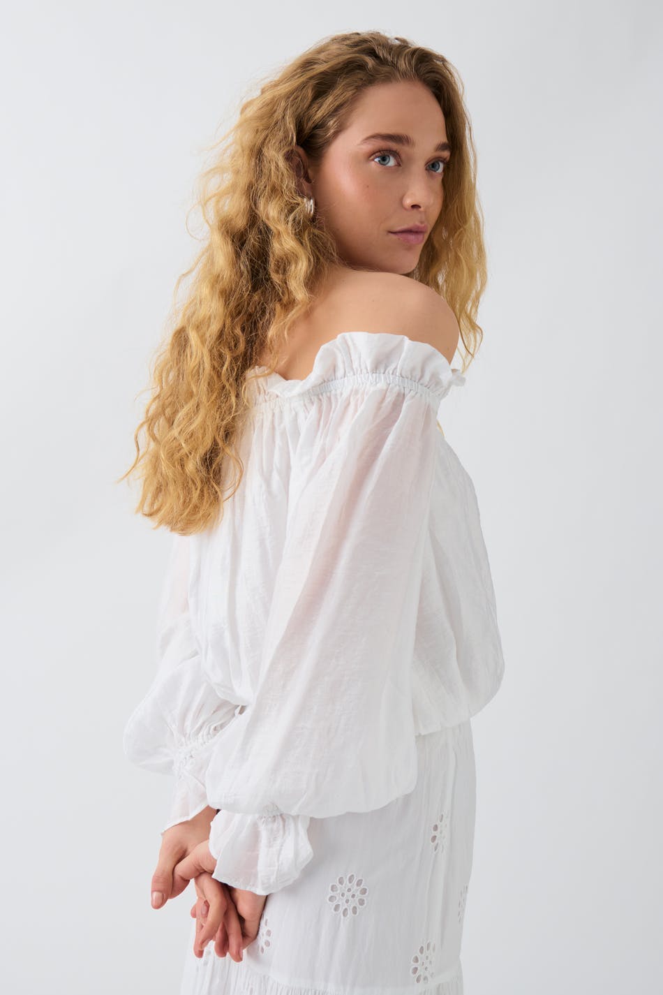 Off shoulder blouse - Blanc