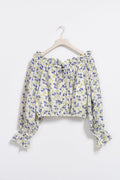 Off shoulder blouse - Flower aop