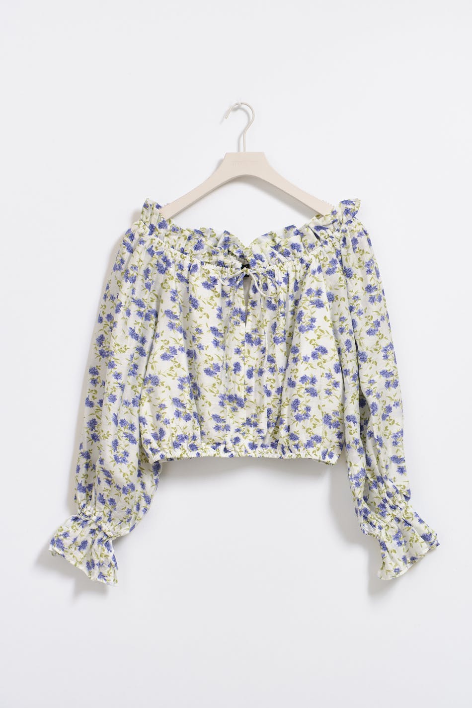 Off shoulder blouse - Flower aop