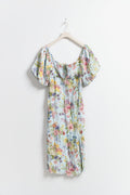 Short sleeve dress - Blue flower
