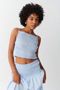 Smock top - Bleu clair