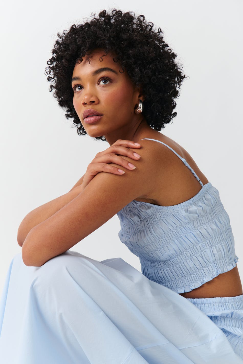 Smock top - Bleu clair
