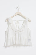 Frill top - Blanc