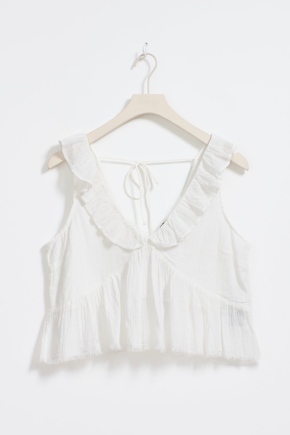 Frill top - Blanc