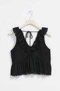 Frill top - Noir