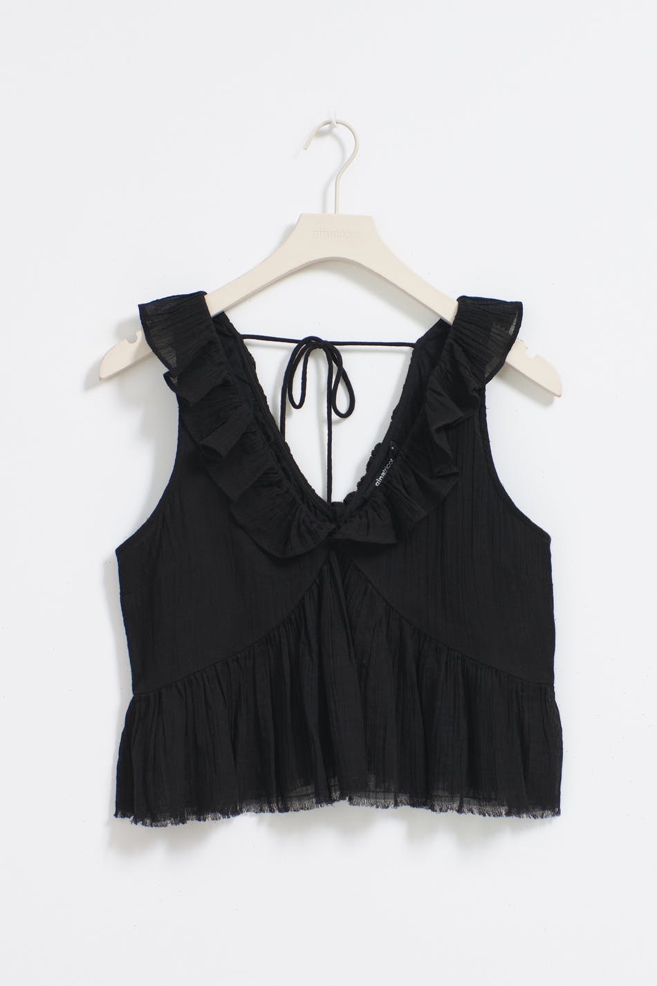 Frill top - Noir