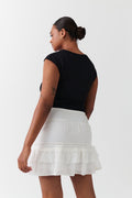 boho skirt - Blanc