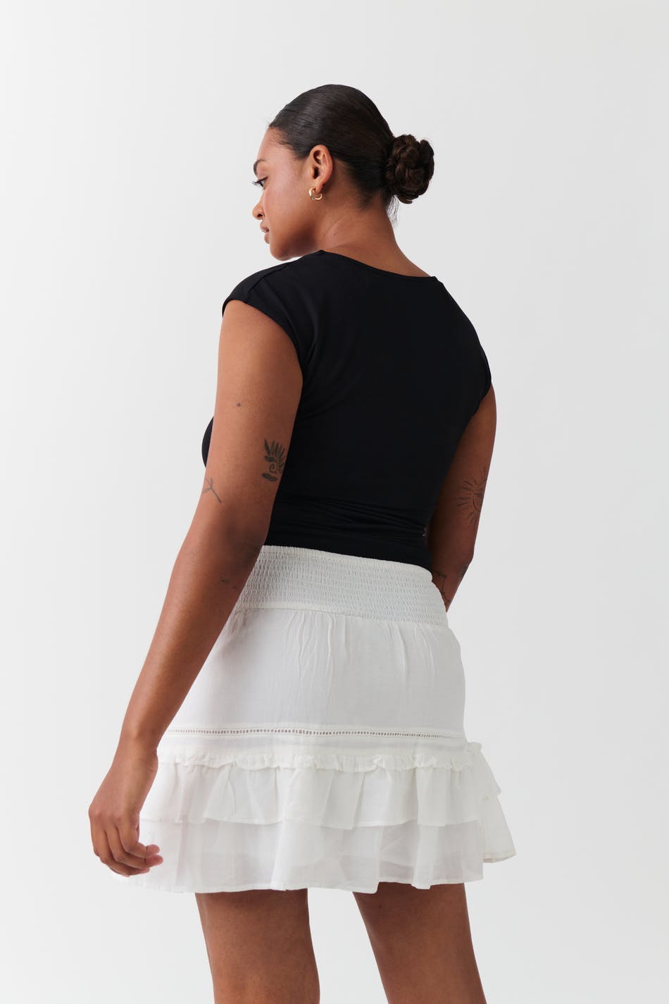 boho skirt - Blanc