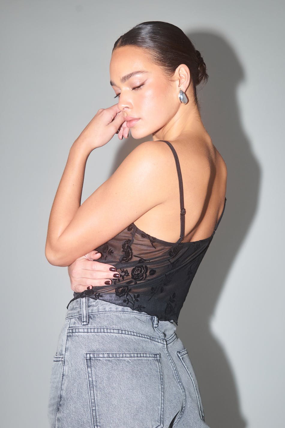 Burnout cowlneck singlet - Noir