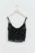 Burnout cowlneck singlet - Noir