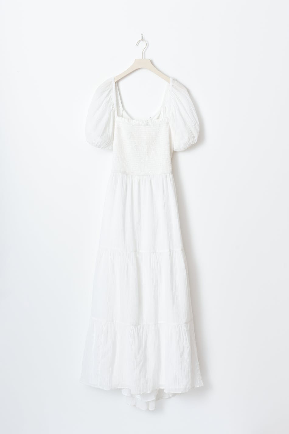 puff sleeve dress - Blanc