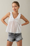denim shorts - Gris