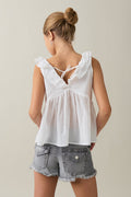 denim shorts - Gris