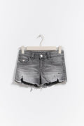 denim shorts - Gris