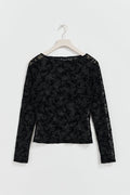 Burnout boatneck top - Noir