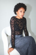 Burnout boatneck top - Noir