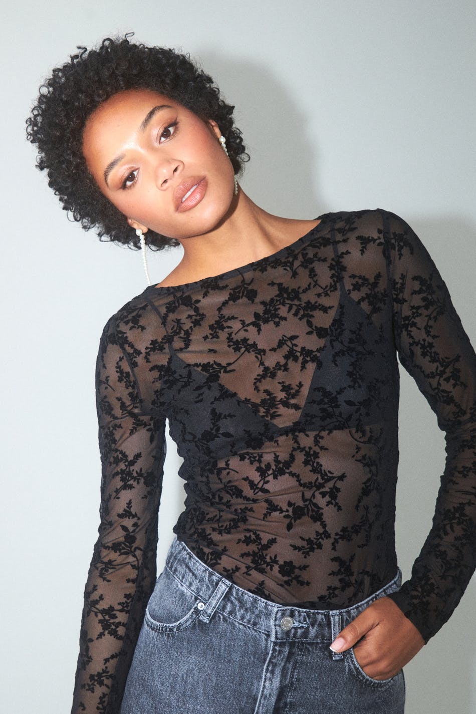 Burnout boatneck top - Noir