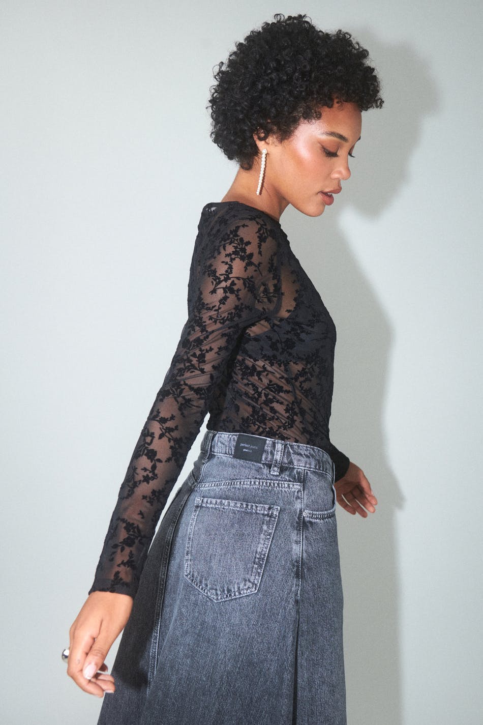 Burnout boatneck top - Noir