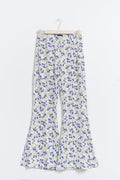 Flare trousers - Cornflower aop