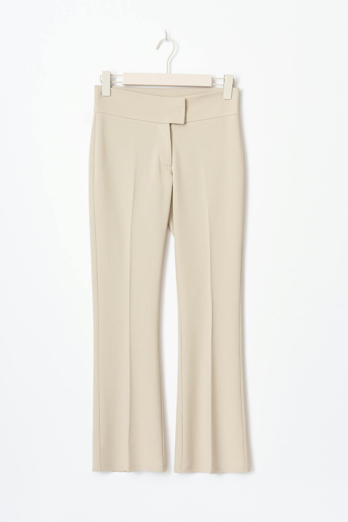 Jersey tailored trousers - Pumice stone