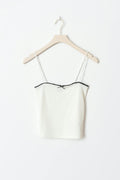 Bow strap singlet - Blanc cassé