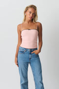 Bow strap singlet - Blanc cassé
