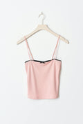 Bow strap singlet - Pale lilac