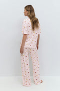 drawstring wide trousers - Ditsy aop