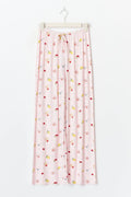 drawstring wide trousers - Flower aop