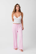 drawstring wide trousers - Moonbeam
