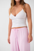 drawstring wide trousers - Moonbeam