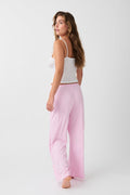 drawstring wide trousers - Rose